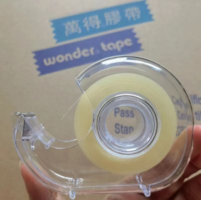 DIY Διαφανής ταινία γραφείου BOPP 18mm πλάτος Κίτρινο μεμονωμένο για έργα