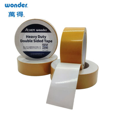 Αυτοκόλλητη διπλής όψης ταινία με υφασμένη φεβική βάση και κολλήματα θερμής τήξης για ισχυρή προσκόλληση